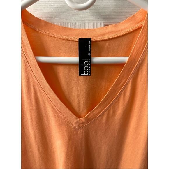 Bobi Women's V-Neck Cap Sleeve Pockets Pullover Tee Dress Size M - Picture 4 of 6